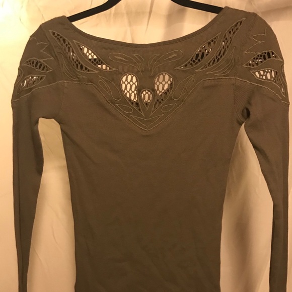 Free People olive green long sleeve - Picture 7 of 9